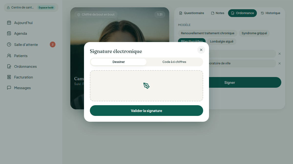 Ordonnance signée en un clic