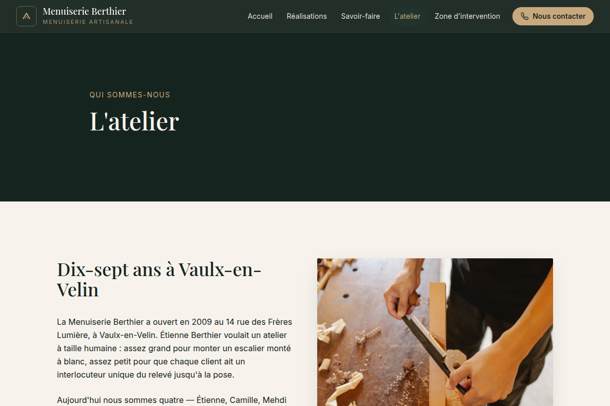 Présentation de l'atelier et de l'équipe