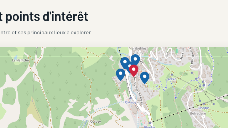 Carte interactive du domaine