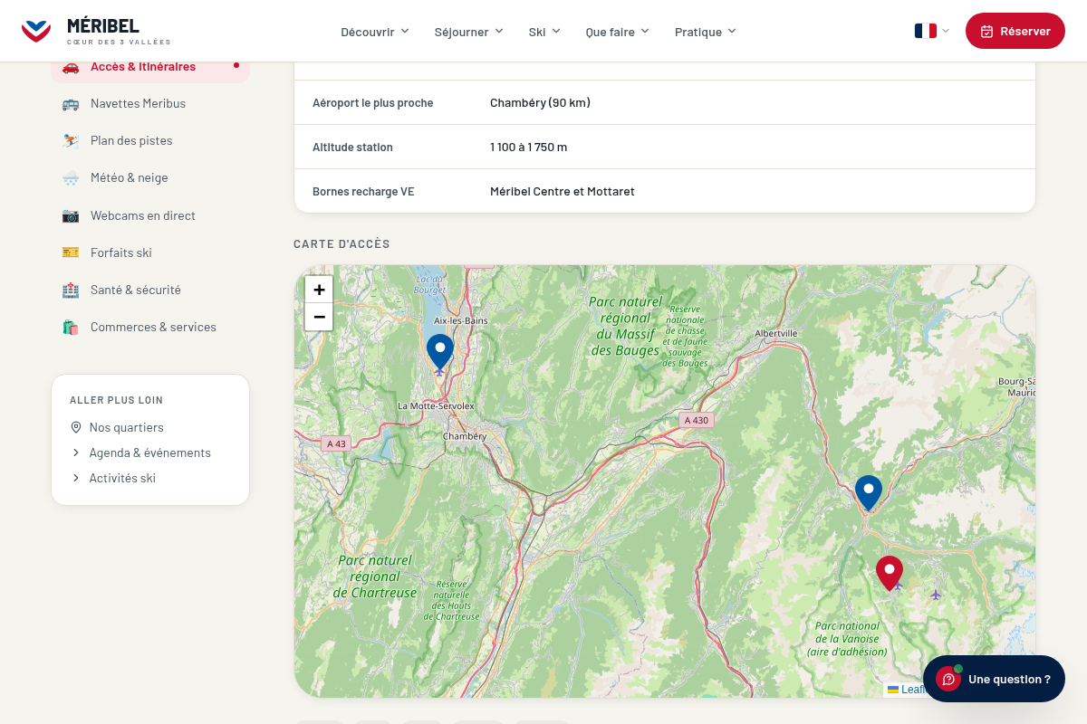 Infos pratiques et carte d'accès