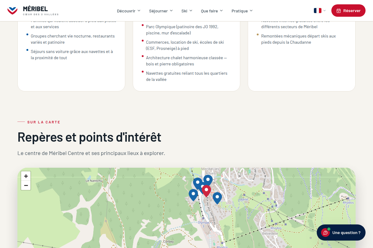 Fiche quartier avec carte interactive