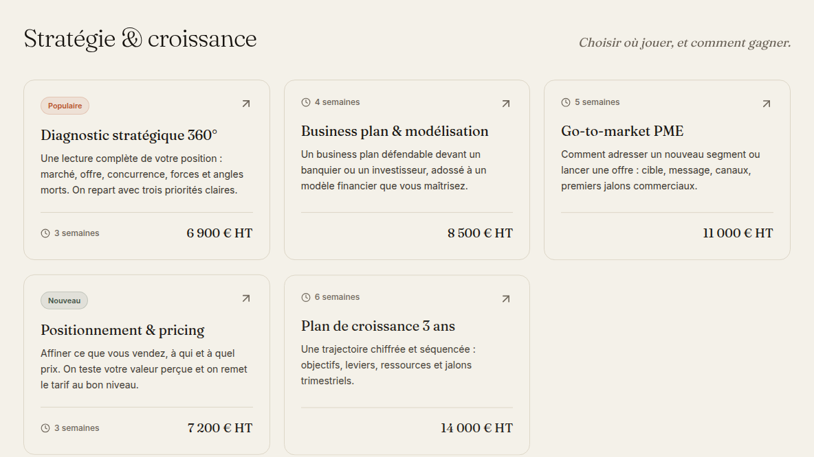 Des prix affichés sans détour