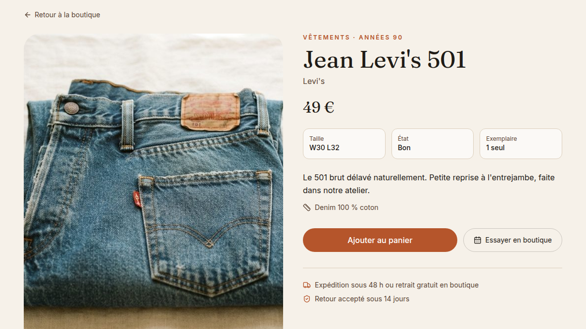 Fiche produit complète