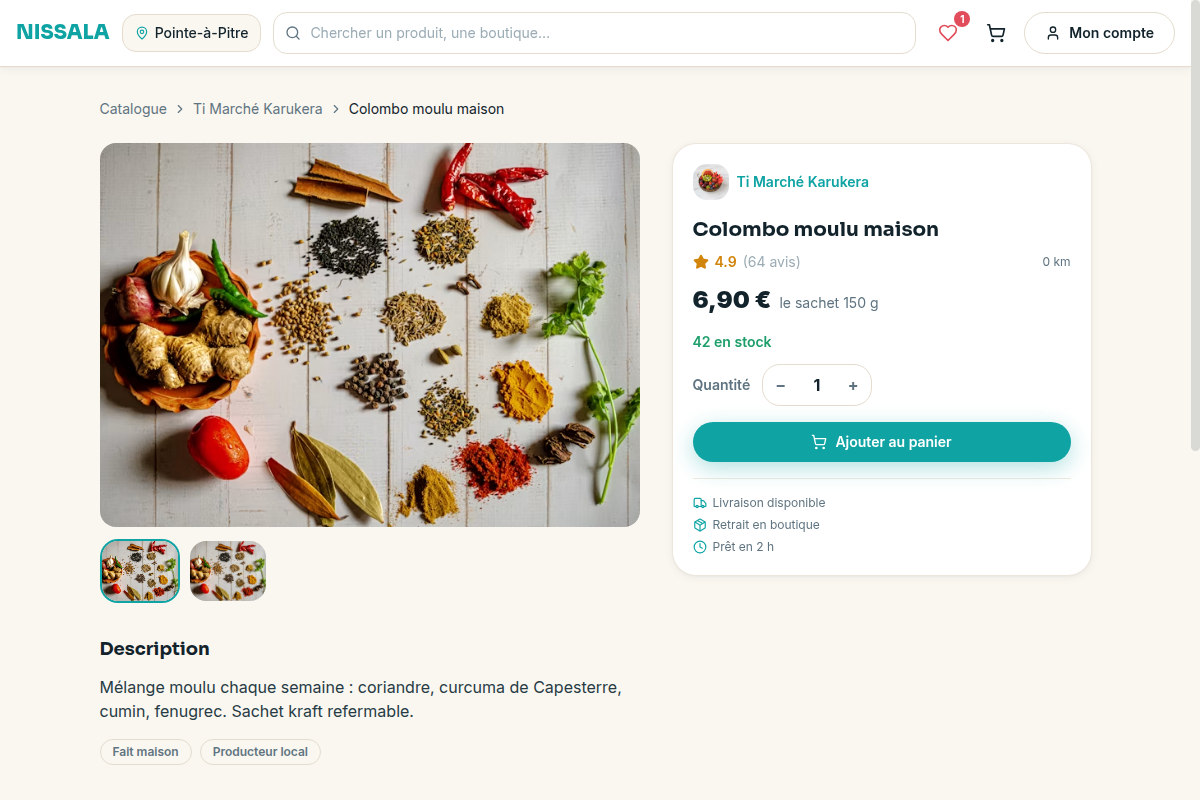 Fiche produit : prix, stock et avis clients