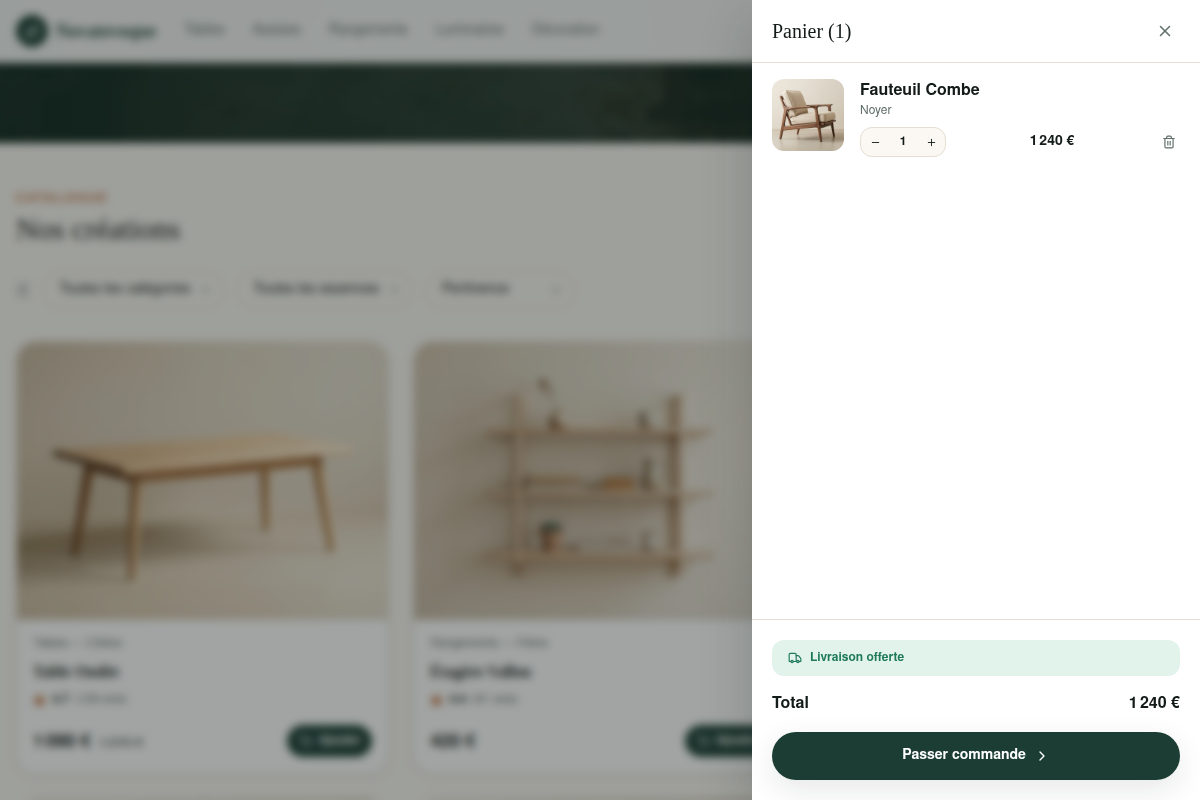 Panier latéral avec livraison offerte