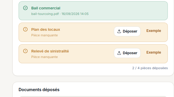 Checklist de complétude par risque