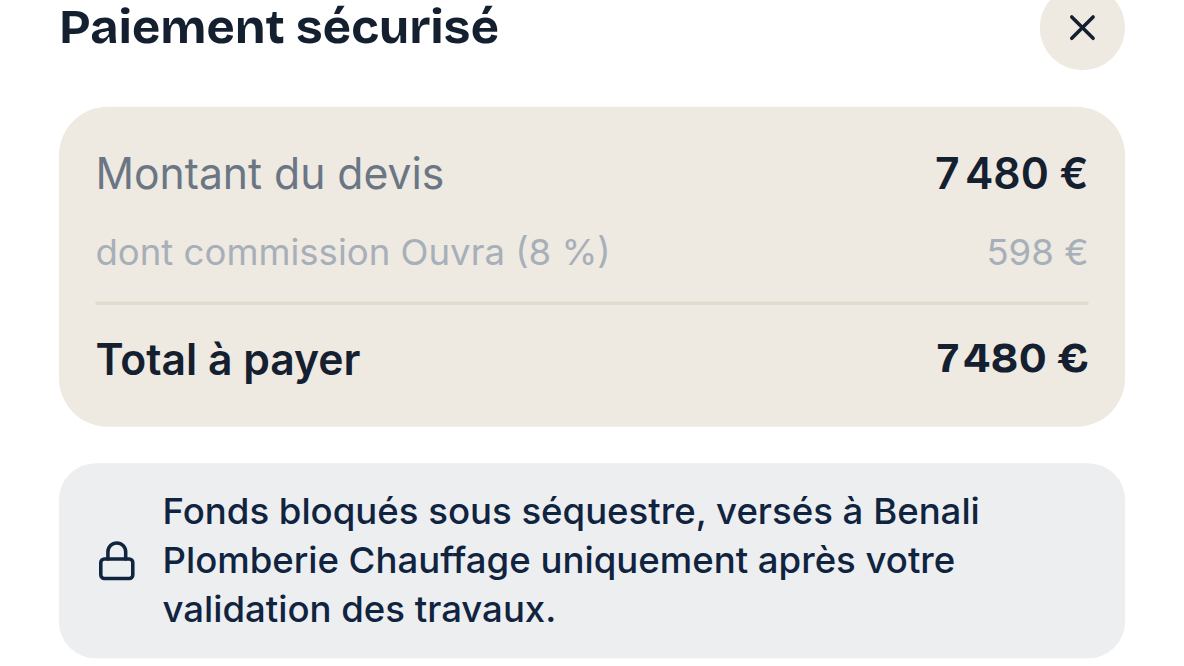 Paiement sous séquestre