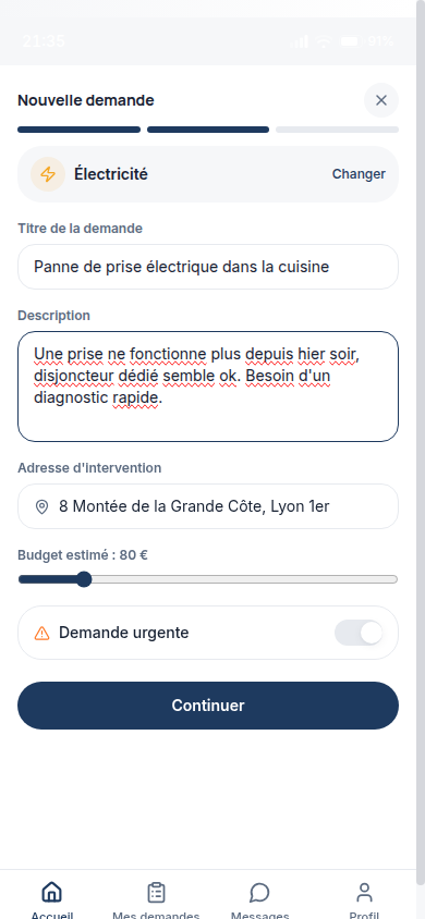 Publier une demande en quelques étapes