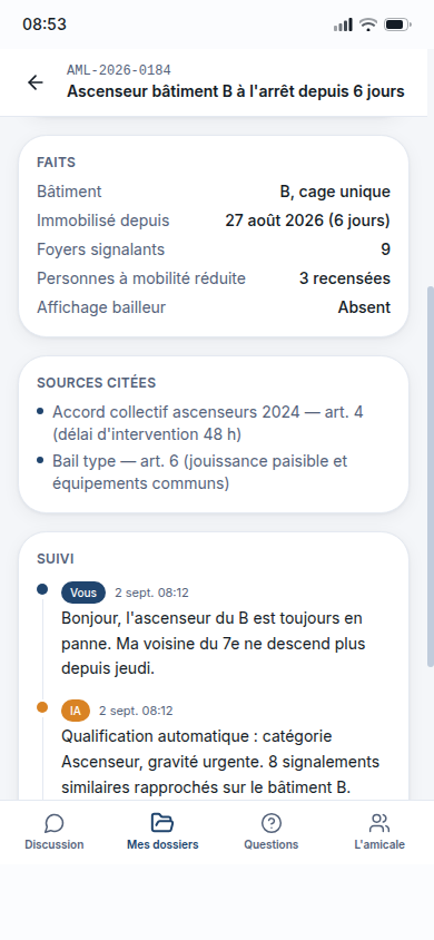 Détail dossier : faits, sources, suivi