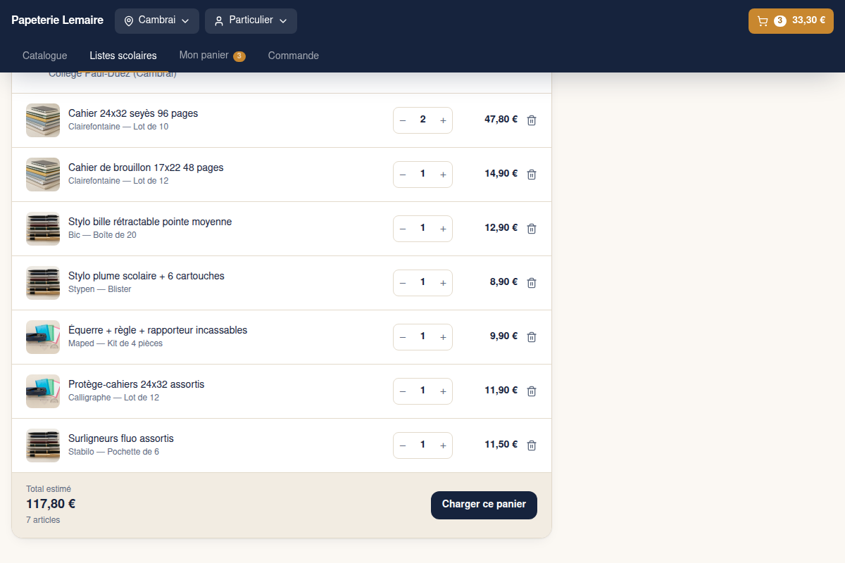 Liste de fournitures scolaires par classe