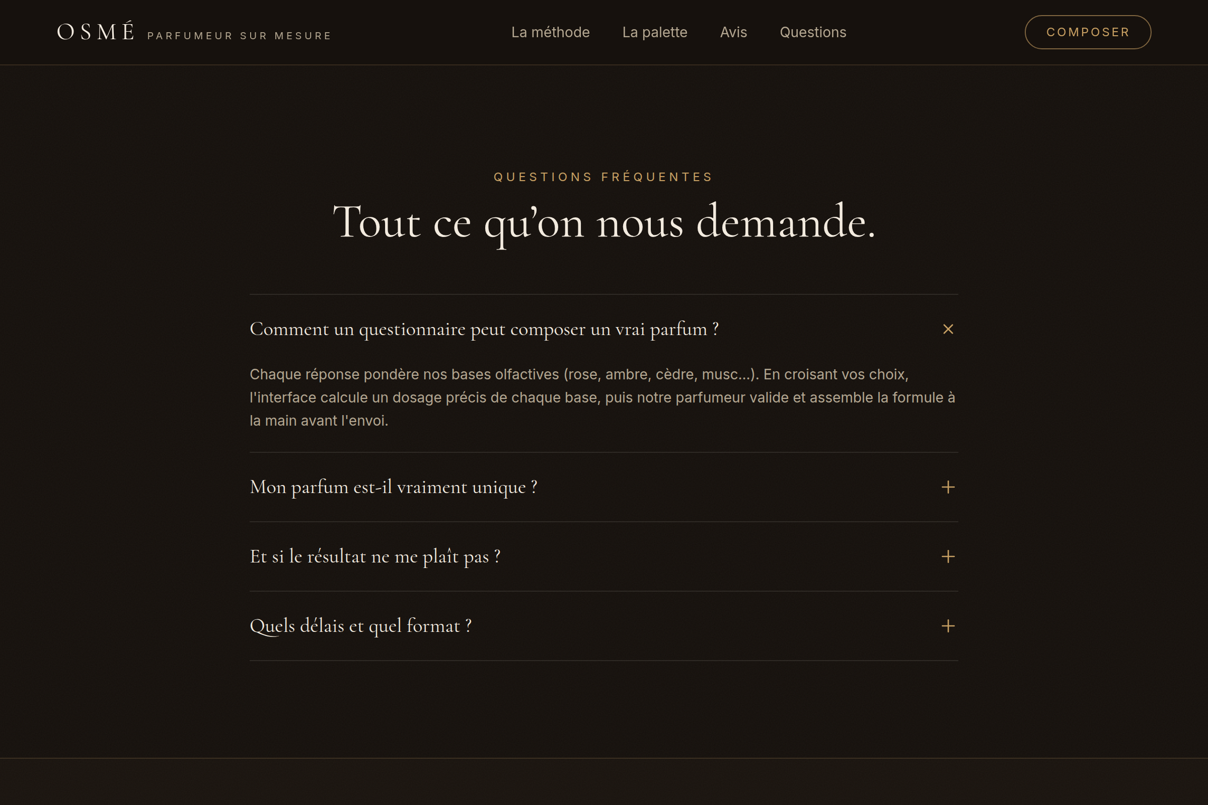 Les questions fréquentes