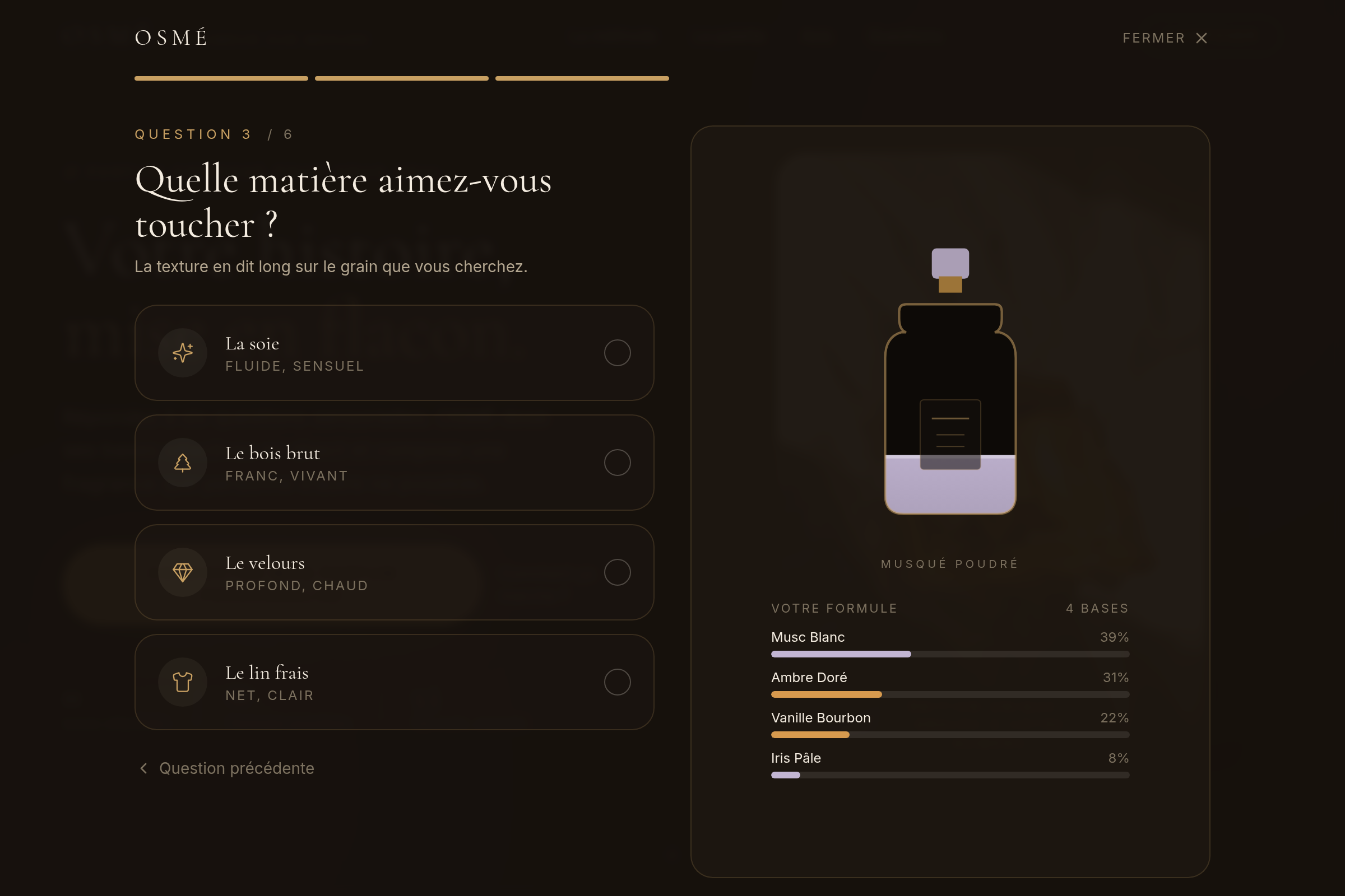 Le composeur dose la formule en temps réel