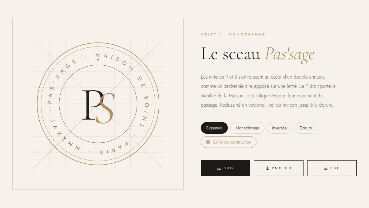 Un monogramme vectorisé, prêt pour tous les supports