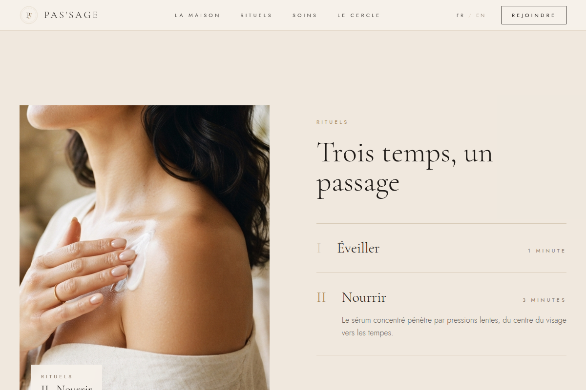 Rituel en trois temps, étape « Nourrir » active