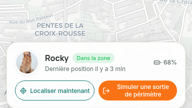 Carte animal toujours accessible