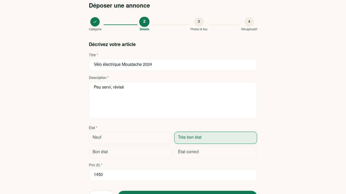 Dépôt guidé en 4 étapes