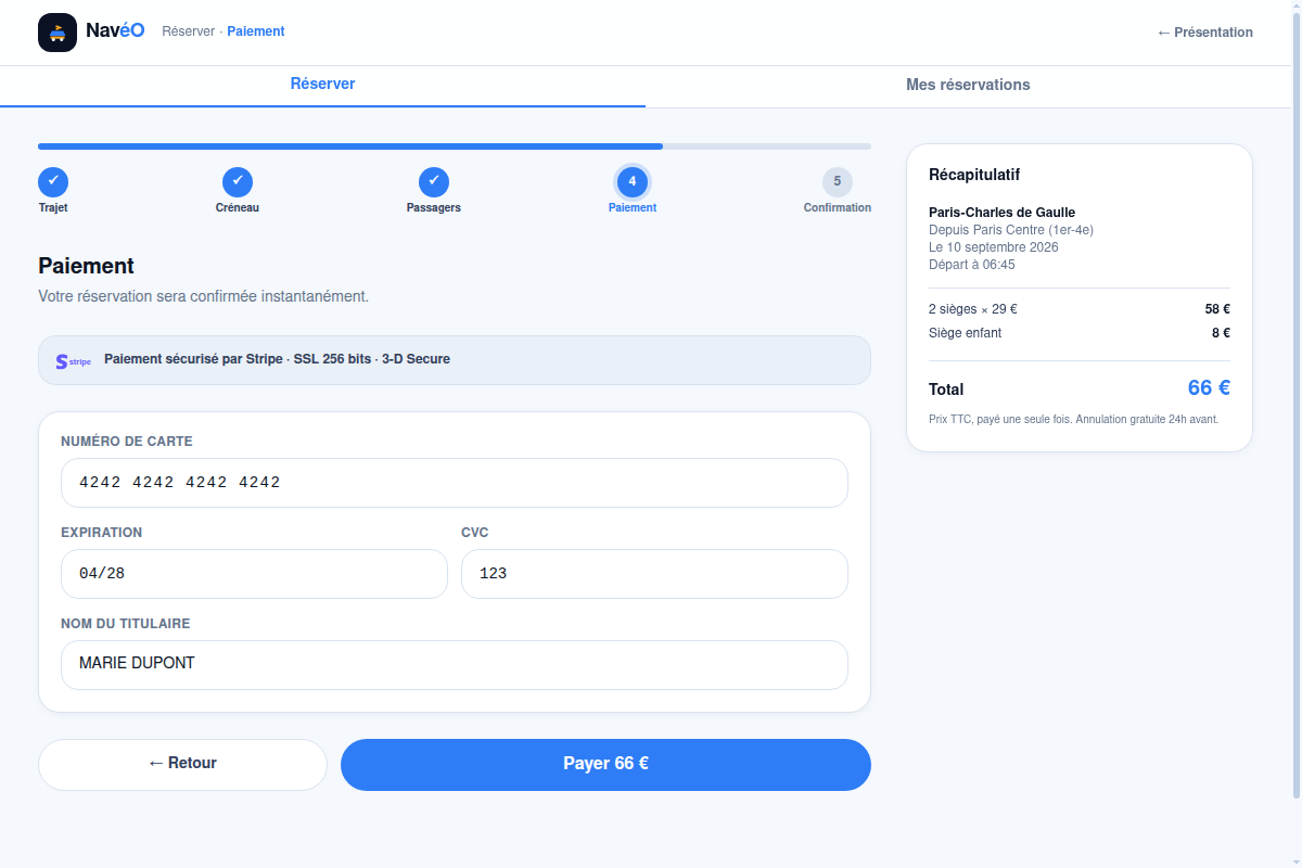 Paiement carte sécurisé, Stripe 3-D Secure