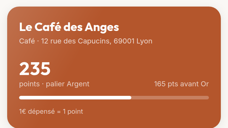 Progression de palier visible
