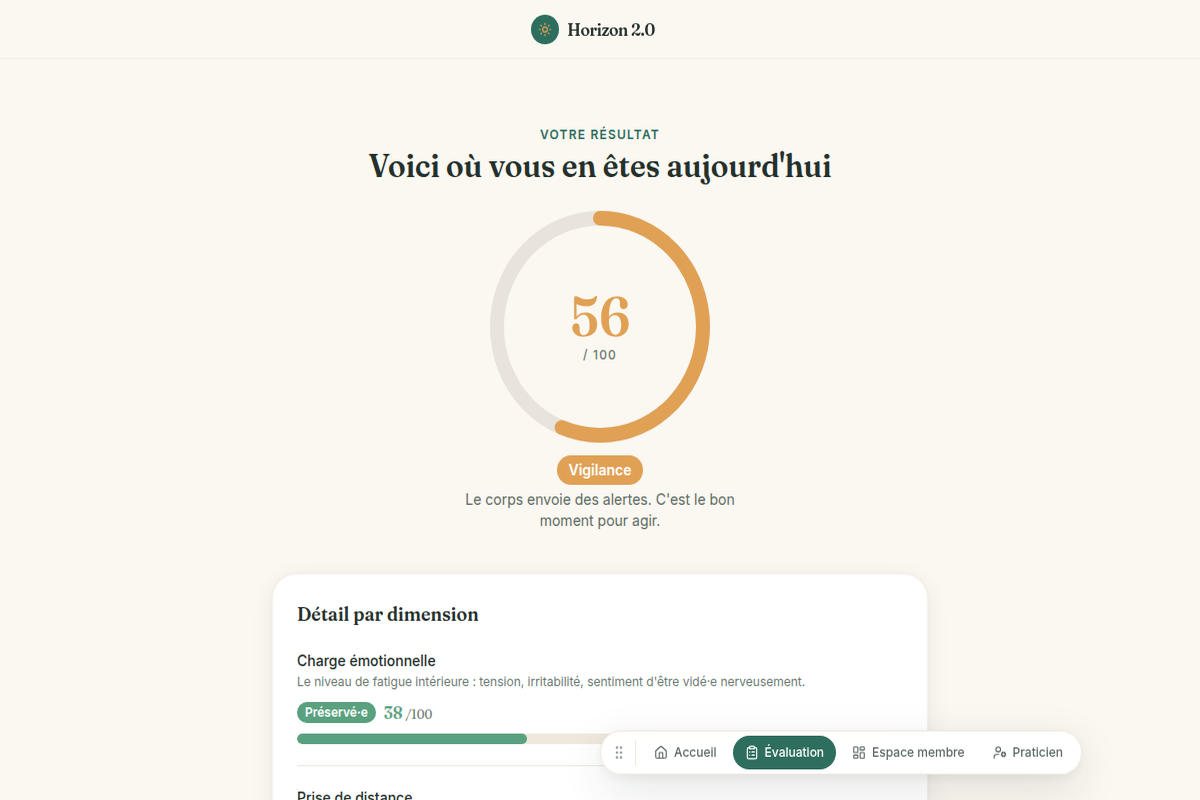 Résultat personnalisé et orientation parcours