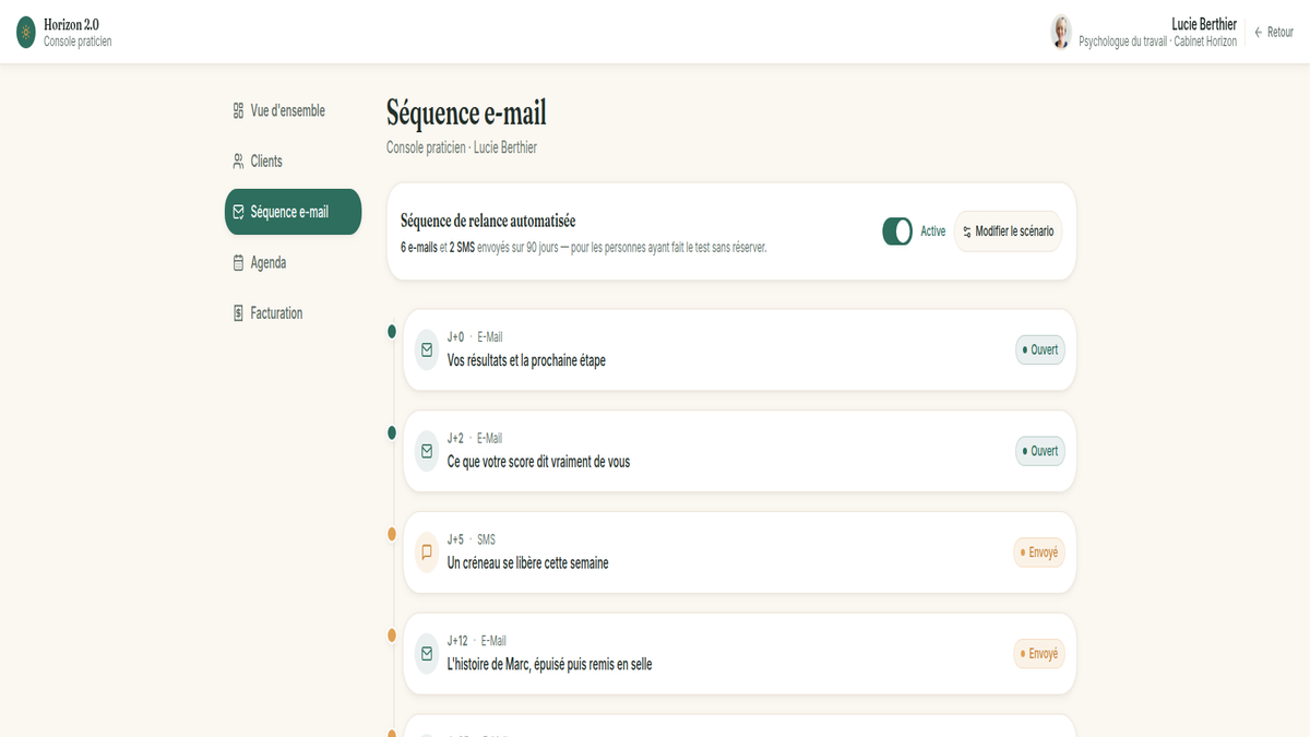 Séquence e-mail 90 jours post-test