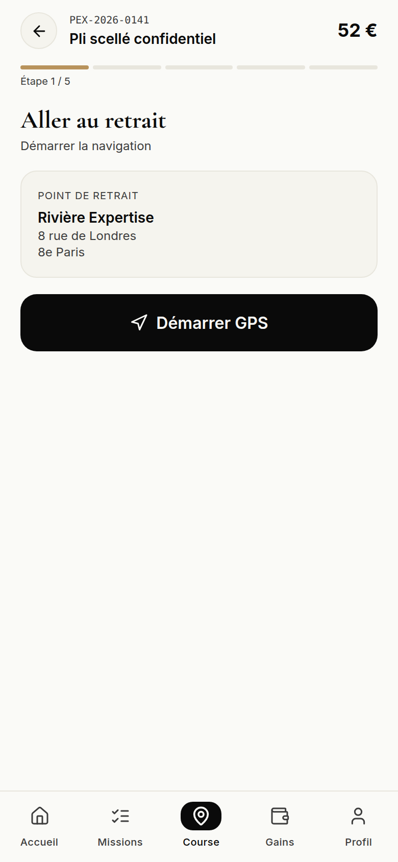 Course active guidée étape par étape en GPS