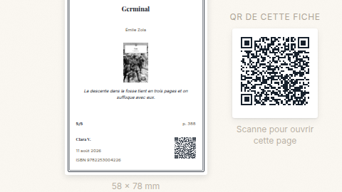 QR code vers la fiche publique
