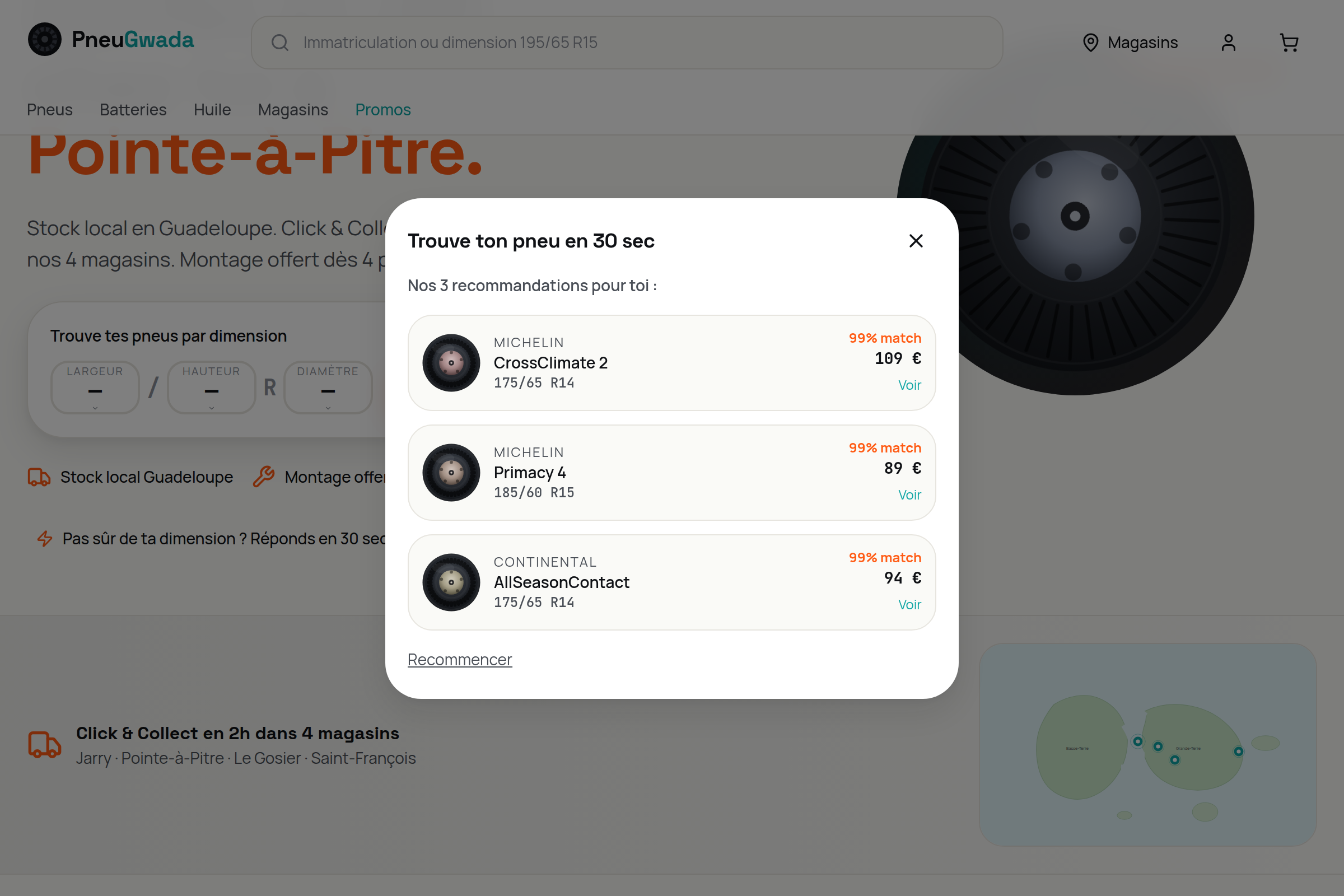 Quiz 30 s : recommandation personnalisée
