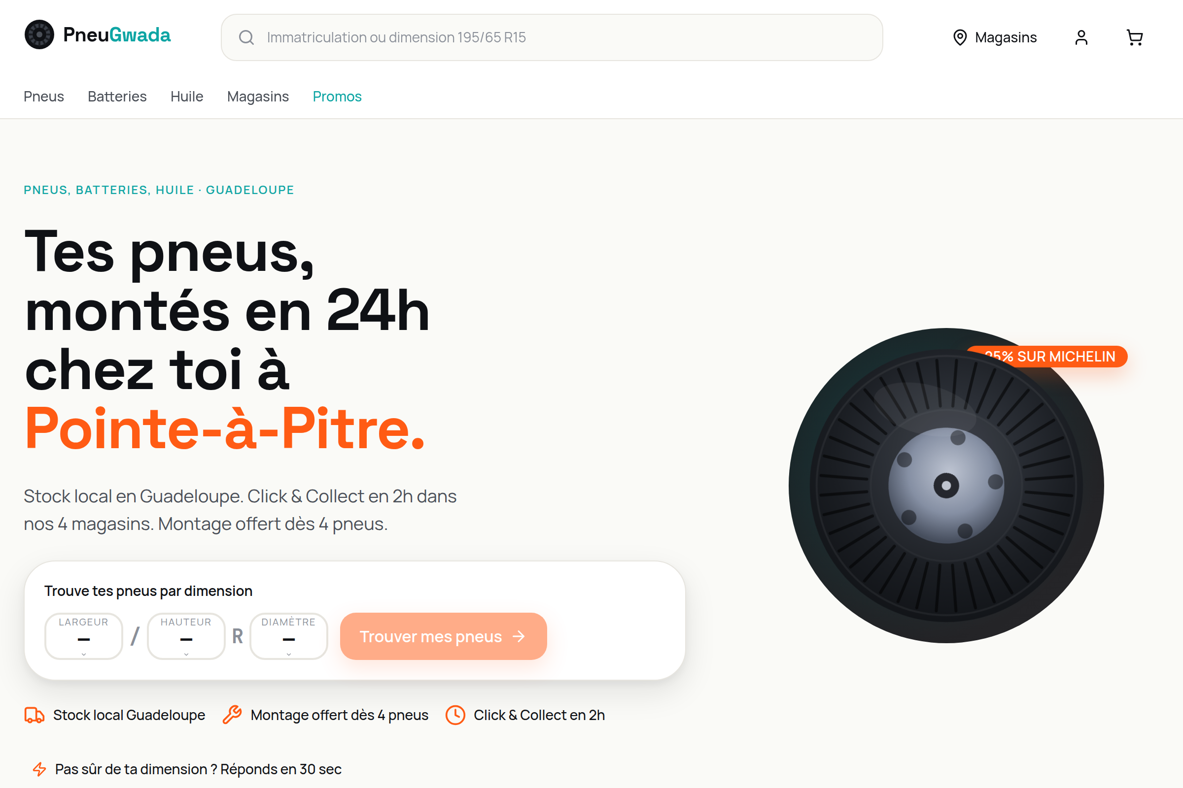 Accueil : recherche de pneus par dimension