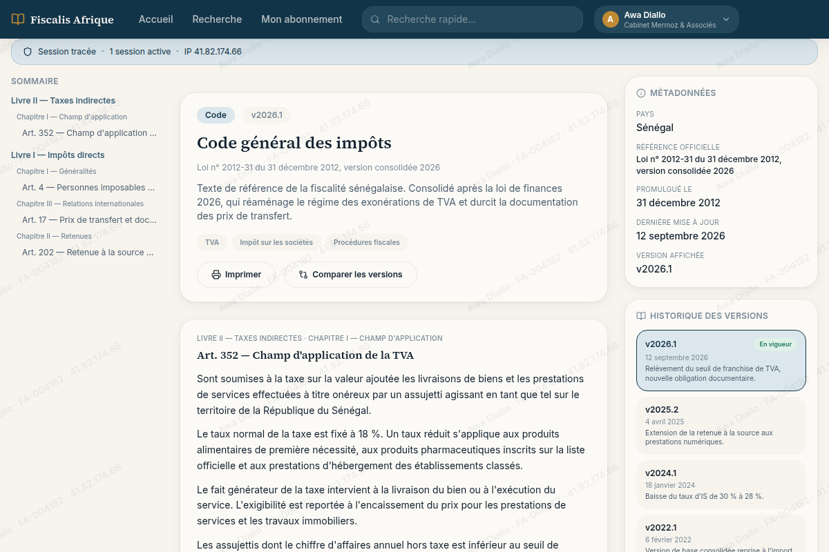 Code général des impôts, filigrane nominatif