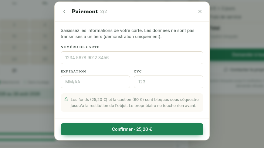 Paiement bloqué sous séquestre