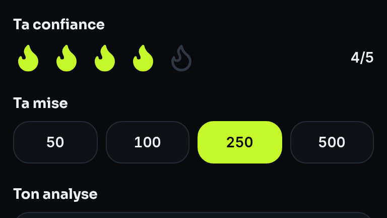 Publier un prono en quelques taps