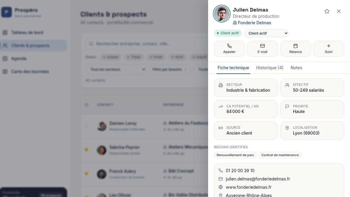 Fiche client à 360°