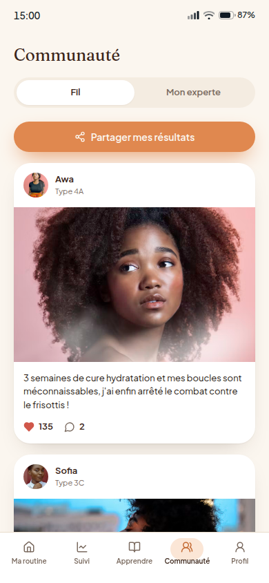 Fil communauté et experte