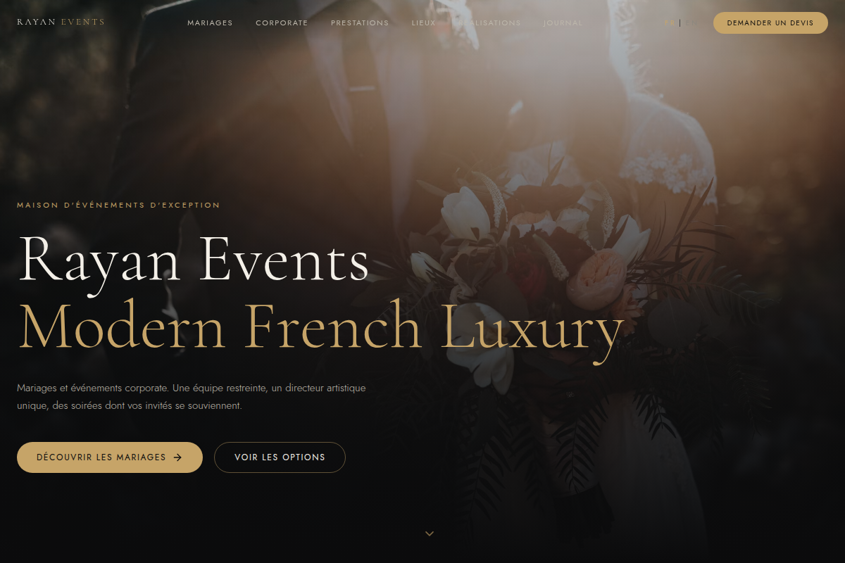 Accueil du site de marque