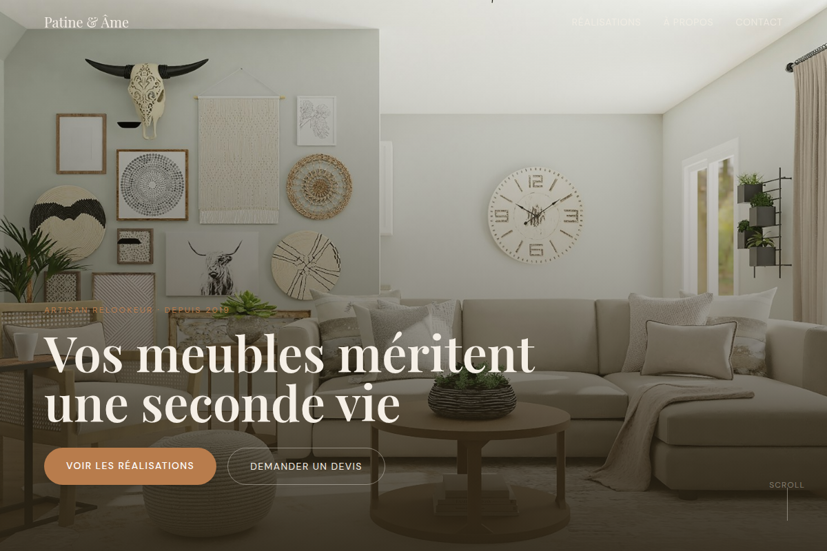 Page d'accueil et accroche