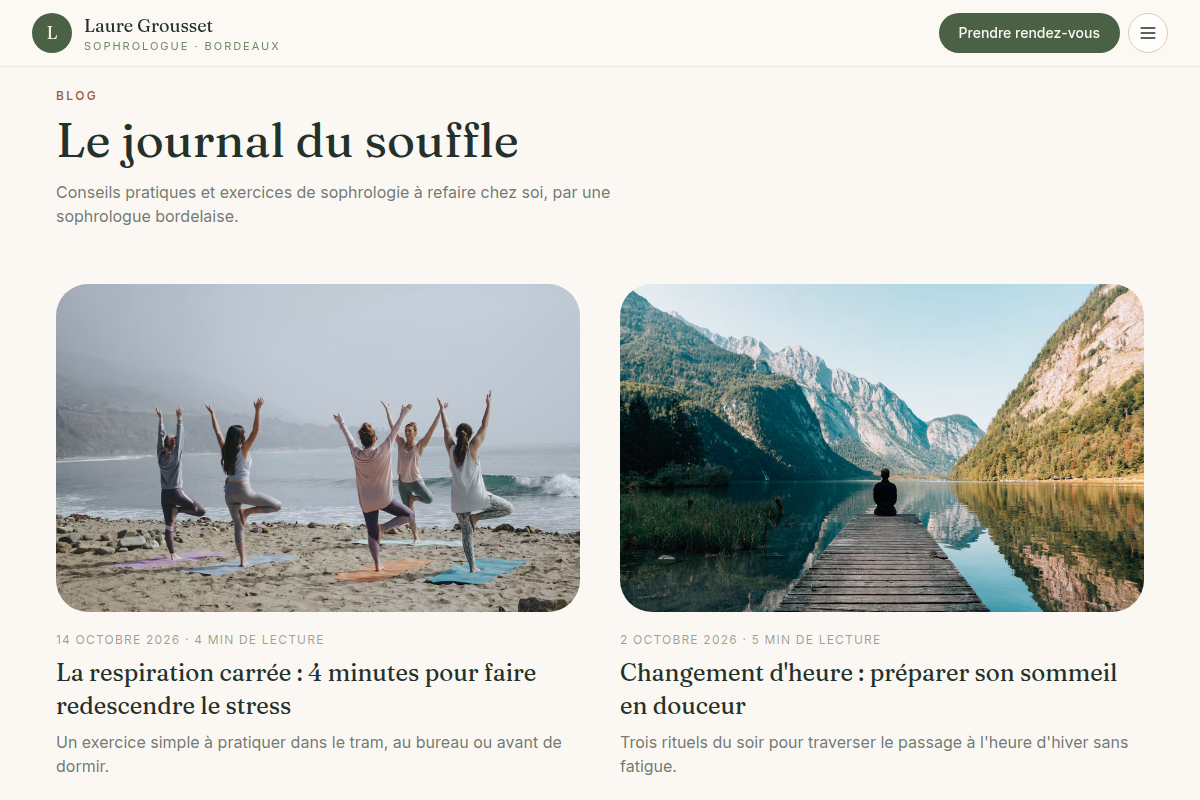 Blog : conseils et exercices de sophrologie