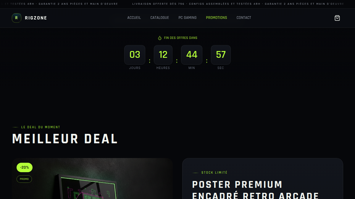 Promotions avec urgence limitée
