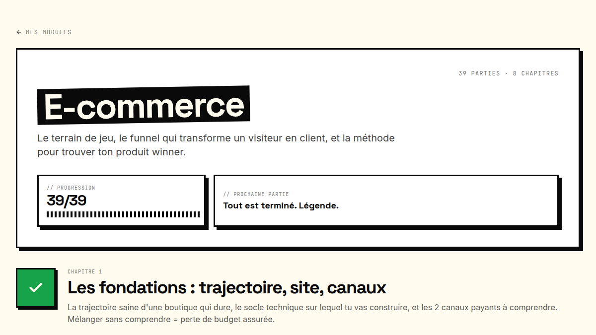 Reprendre où on s'est arrêté