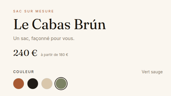 Une palette de cuirs