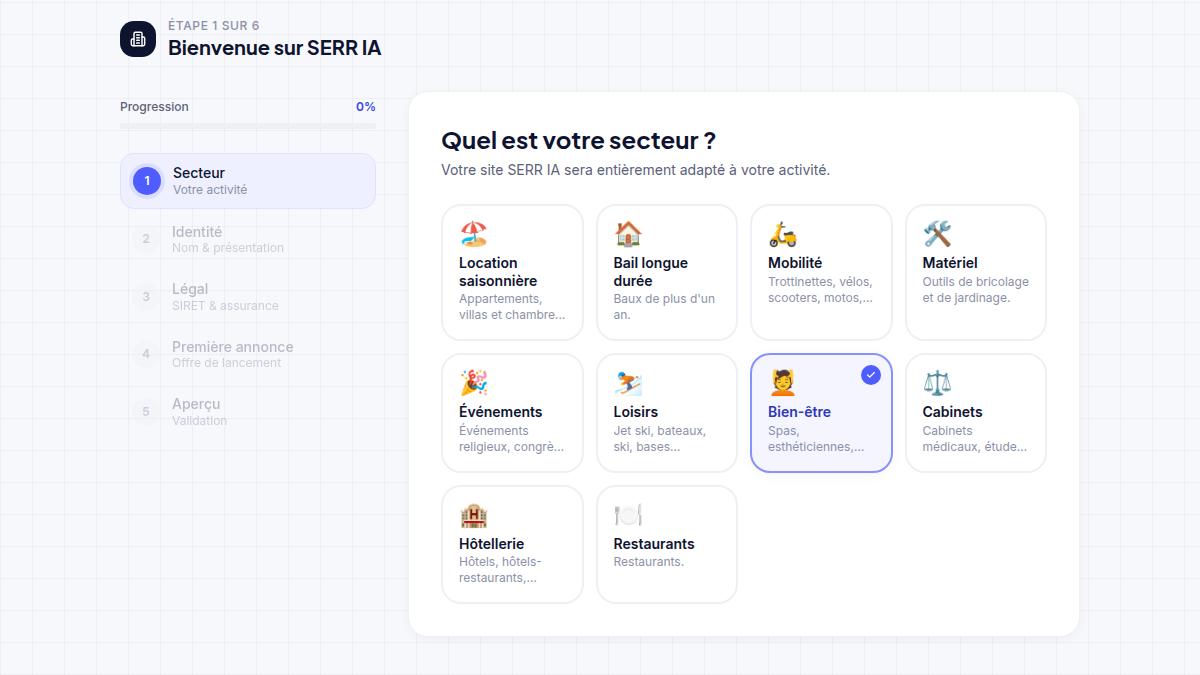 Un site publié en 6 étapes guidées