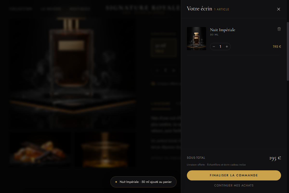 Panier coulissant « Votre écrin »