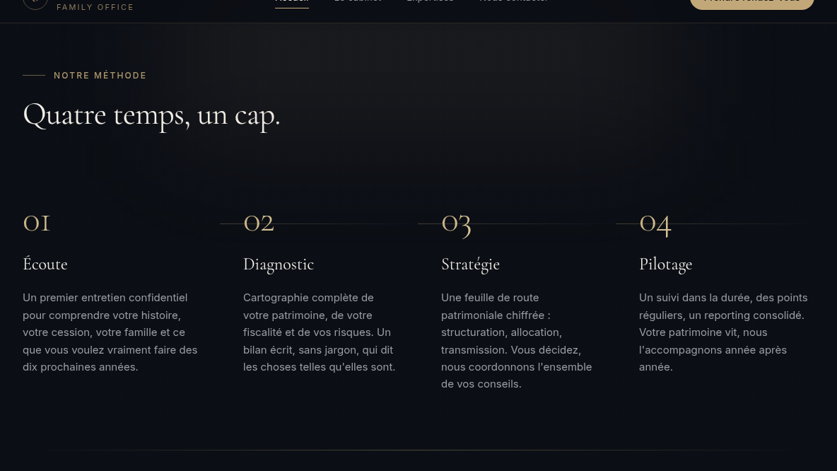 Un accompagnement en quatre temps