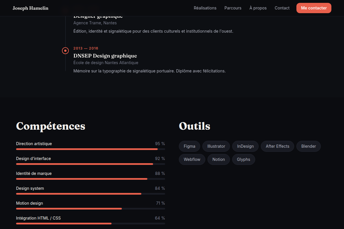 Parcours, compétences et outils