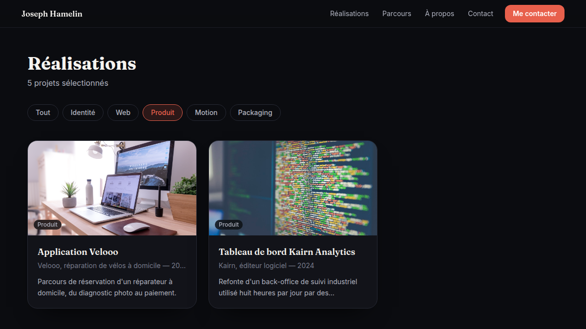 Filtrage instantané des réalisations
