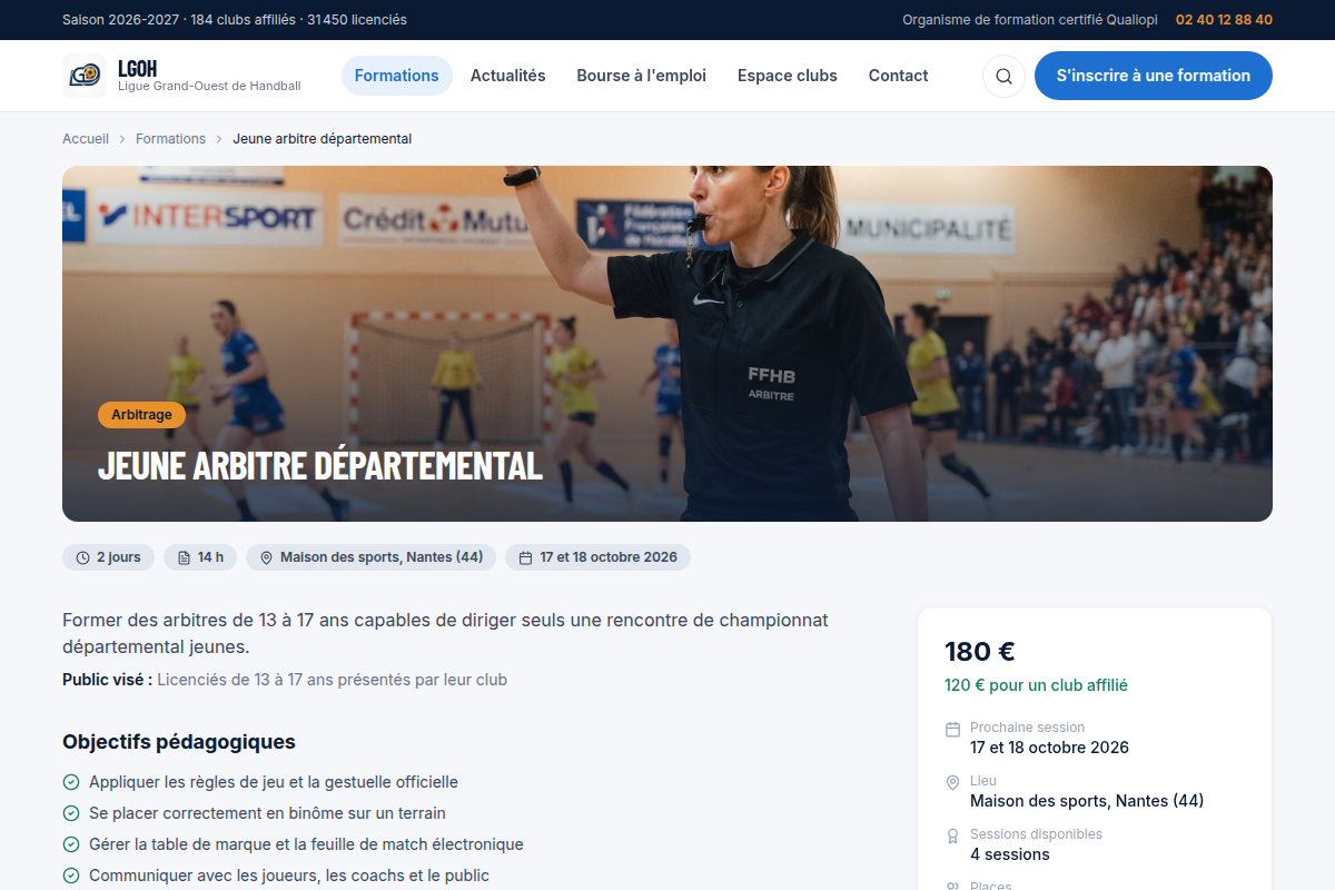 Fiche formation : programme, prérequis et tarif