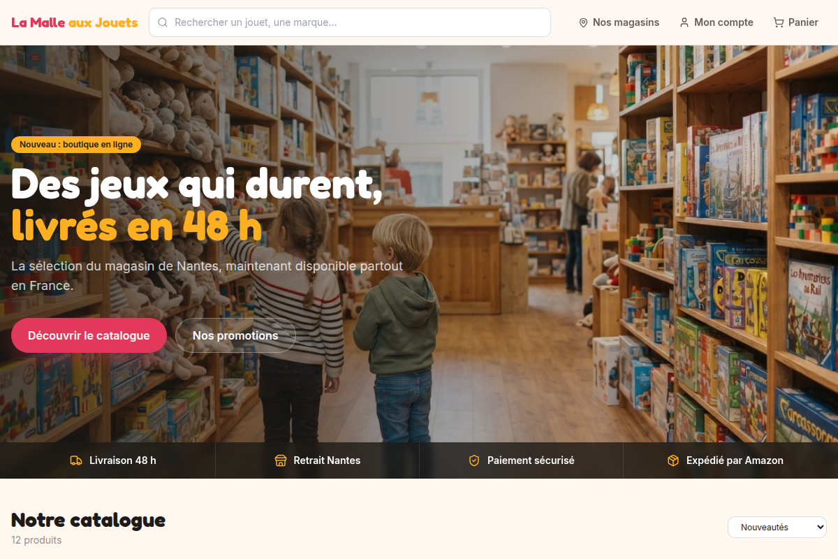 Vitrine boutique en ligne