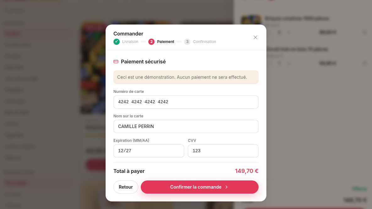 Un tunnel de commande en 3 étapes