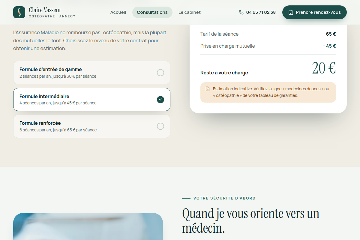 Simulateur de remboursement mutuelle