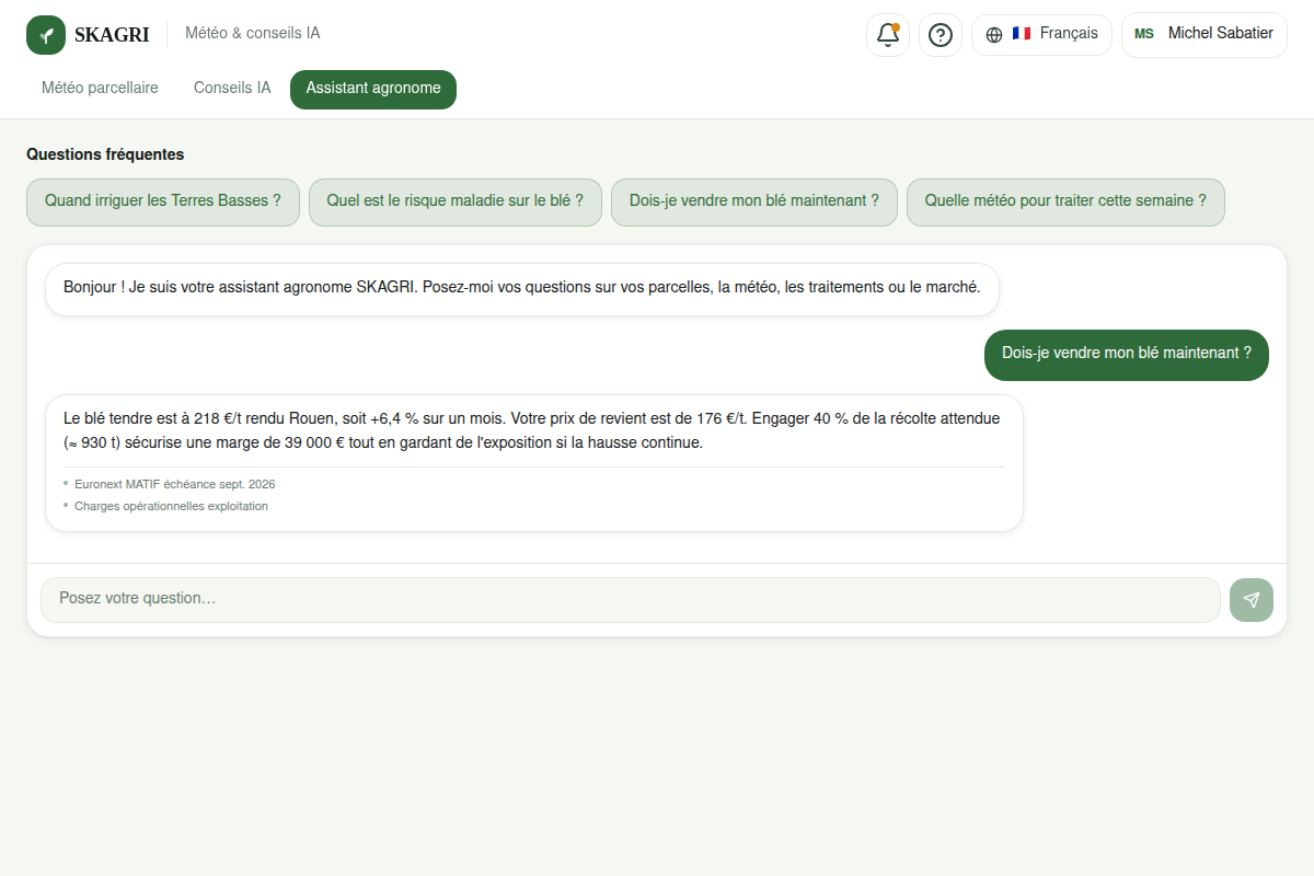 Assistant agronome conversationnel