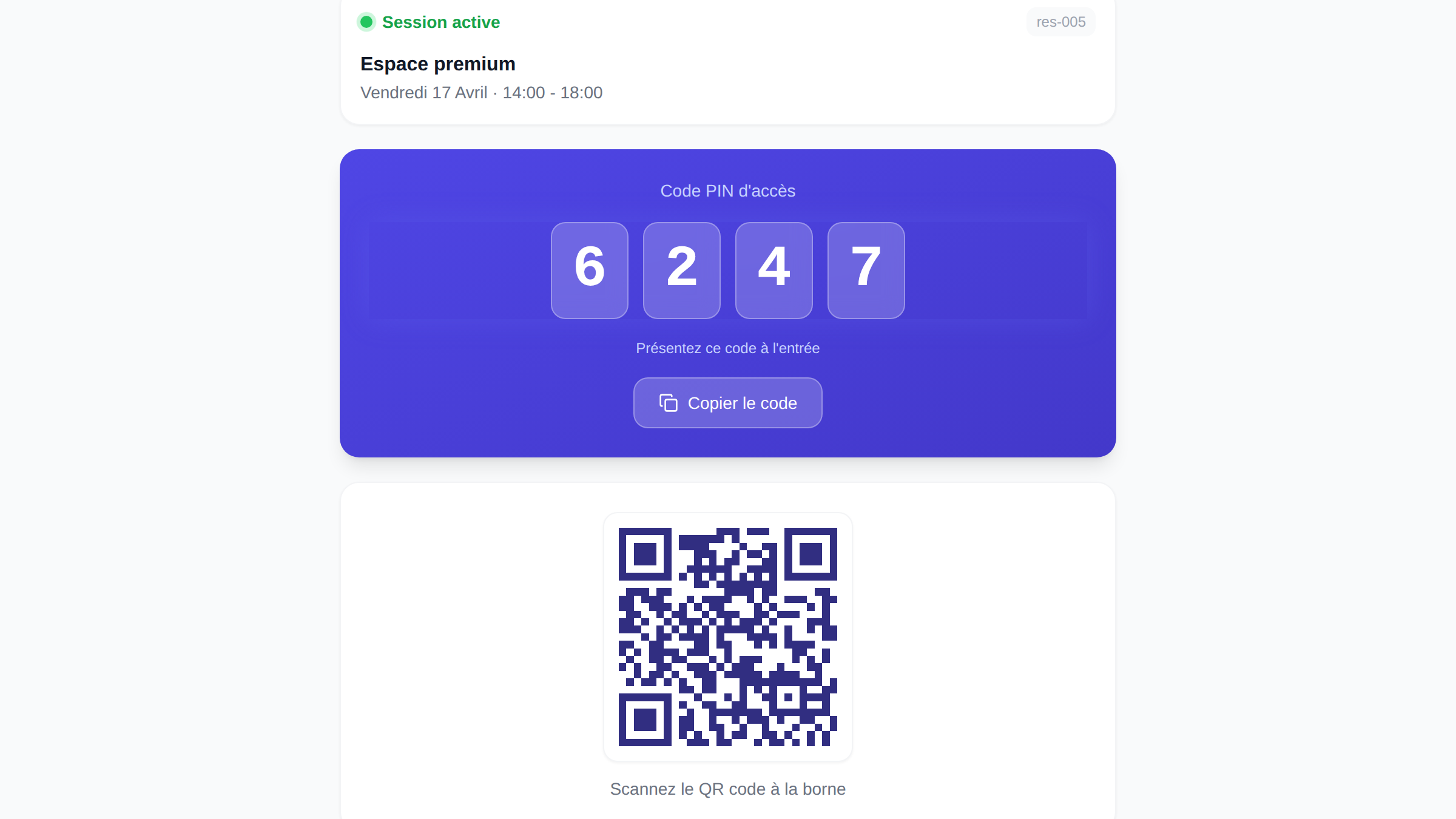 Accès sans clé, par PIN ou QR